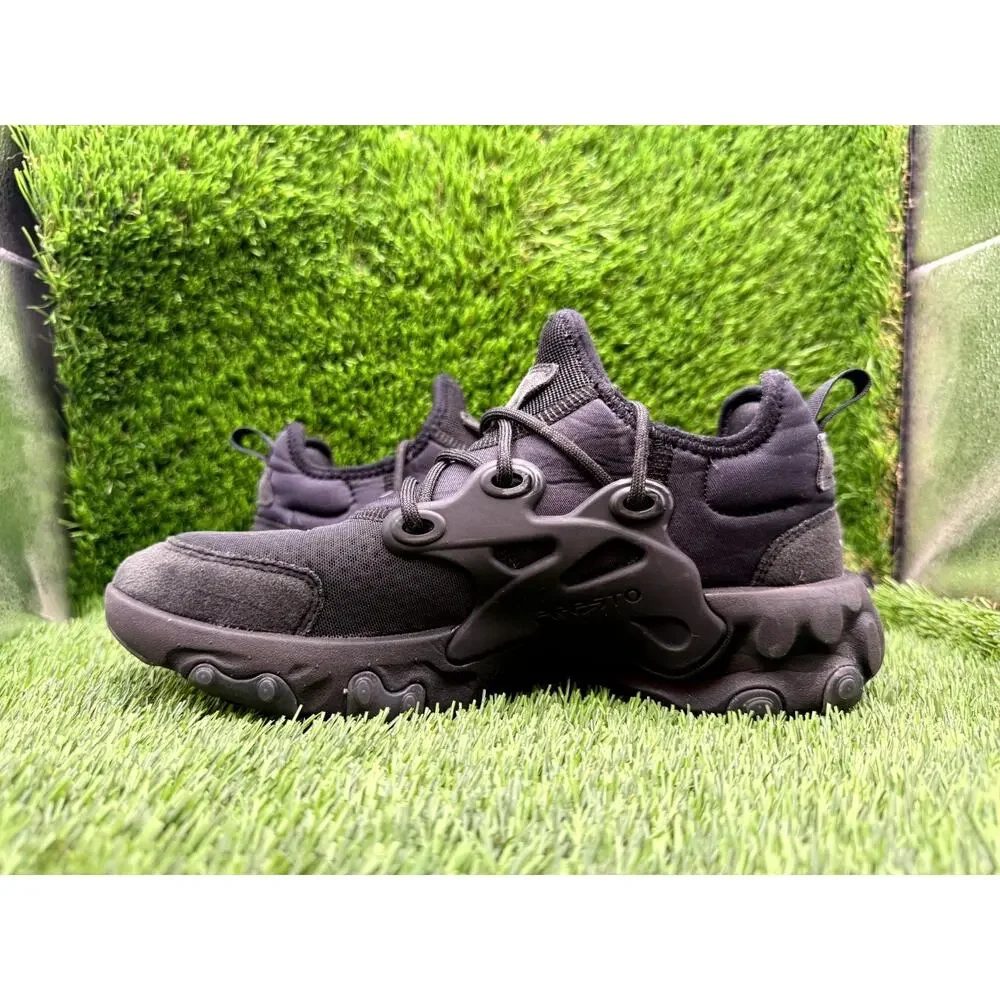 Nike React Presto BQ4002-005 Athletic Sneaker Boys 6 Black Synthetic Running
